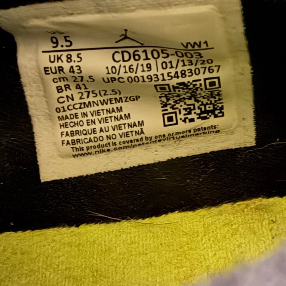 Jordan Air Max 200 Black & Electric Green Size 9.5M - Picture 10 of 12